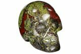 Polished Dragon's Blood Jasper Skull - South Africa #111207-2